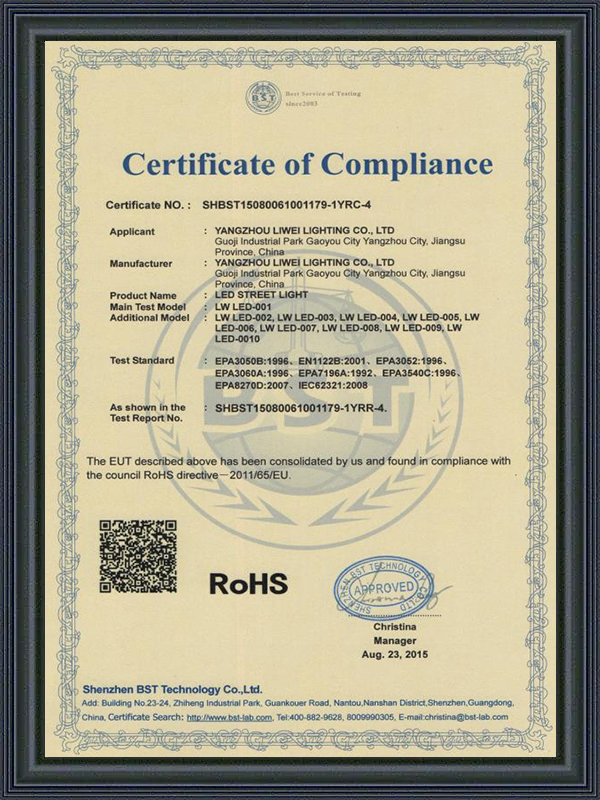 Certificate of Compliance