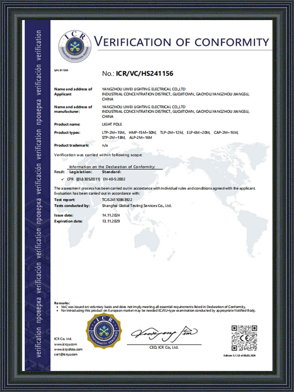 ICR Certificate