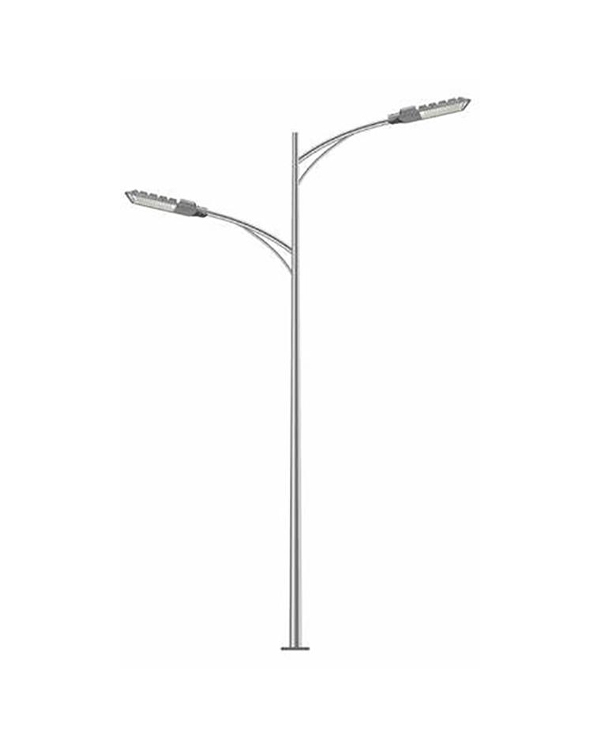 Asymmetric Double Arm Street Light Pole